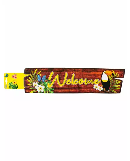 Welcome toucan wall decoration 60 x 13 cm