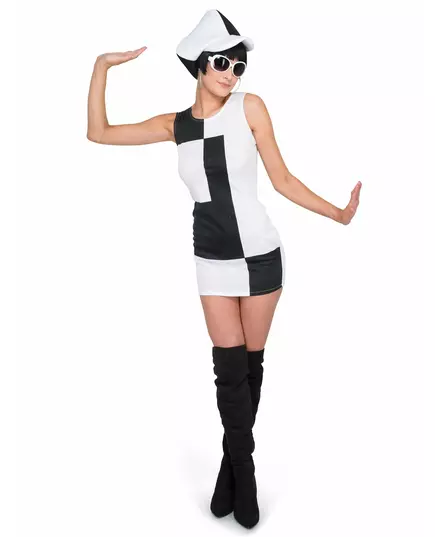 Two-tone disco costume for women, Size: Small