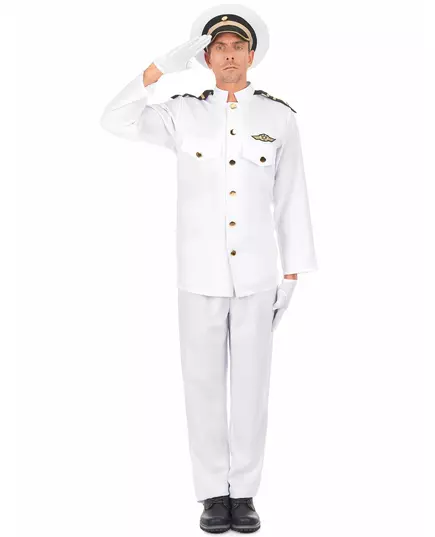 Men's naval officer uniform costume, Size: X-Large