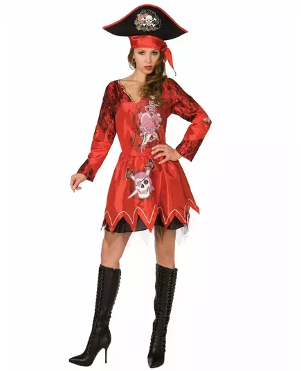 Red pirate costume for women