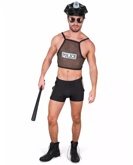 Naughty policeman costume for men, Size: Medium