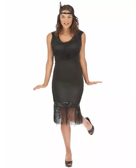 Women's black Charleston dress costume, Size: Small