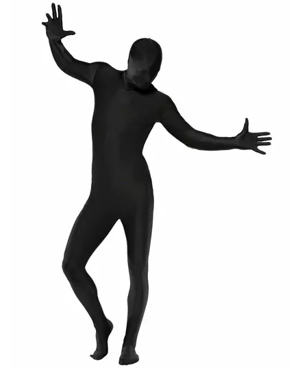 Adult black second skin costume