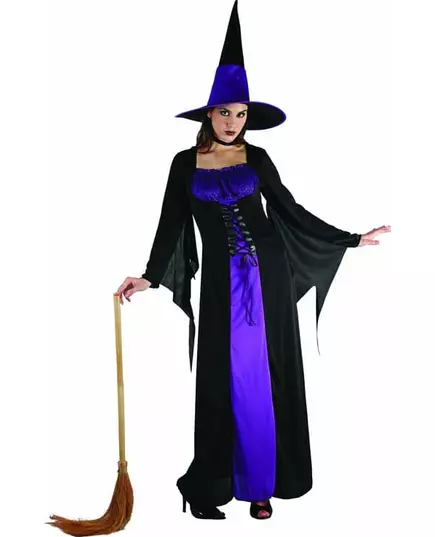 Halloween-heksekostyme med overdel for kvinner