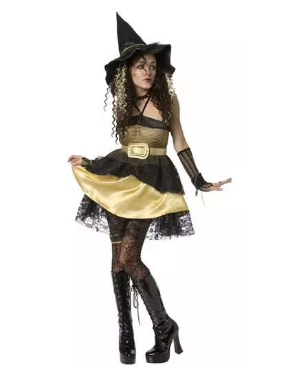 Halloween gullheksekostyme til kvinner