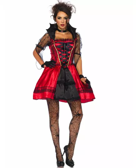Sexy gotisk vampyrkostyme til kvinner Halloween, Størrelse: Medium (40-42)
