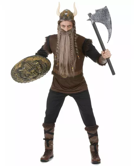 Vikingkostyme med læreffekt for menn, Størrelse: Medium