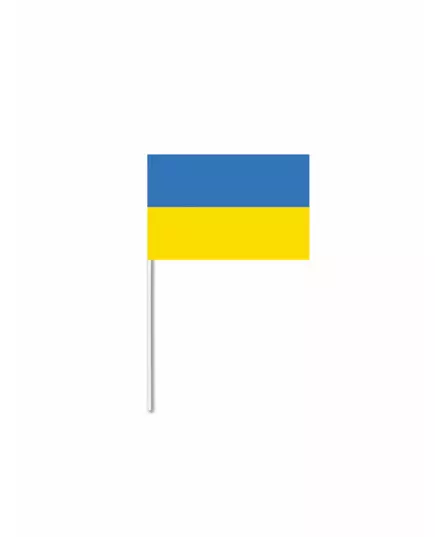 Ukrainsk papirflagg 14 x 21 cm