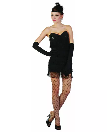 Sexy black Charleston costume for women, Size: Small