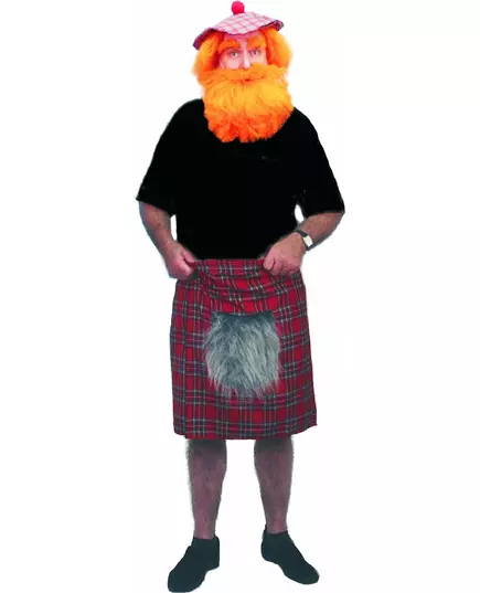 Skotsk kilt med voksenpels