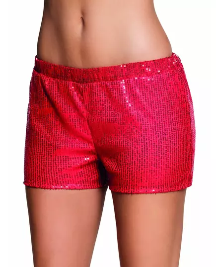 Women's red sequin shorts