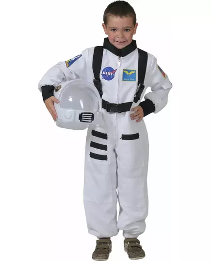 Hvitt astronautkostyme for barn, Størrelse: 4–6 år (104 cm)