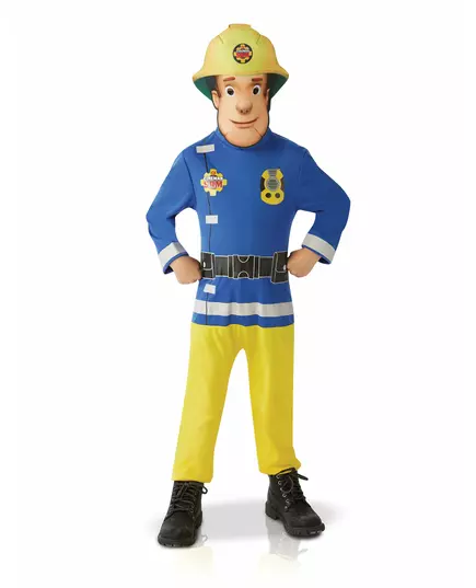 Classic Fireman Sam costume for children, Size: 2-3 years (83 to 97 cm)