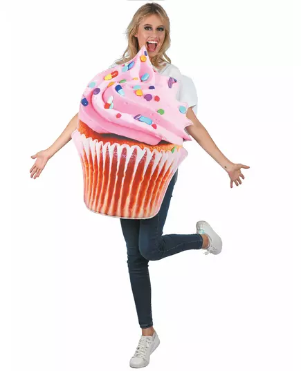 Rosa vitamin-cupcake-kostyme for voksne
