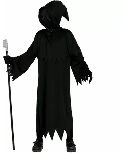 Grim Reaper-kostyme til barn Halloween, Størrelse: 5–6 år (110–115 cm)