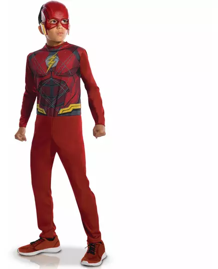 Klassisk Flash Justice League-kostyme for gutter, Størrelse: 7–8 år (122 – 128 cm)