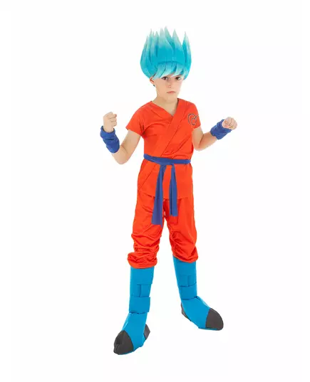 Goku Saiyan Super Dragon Ball Barnekostyme, Størrelse: 7–8 år (128 cm)