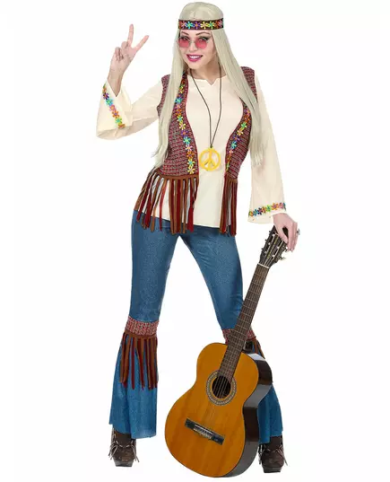 Hippie Fredskostyme for Kvinner, Størrelse: S