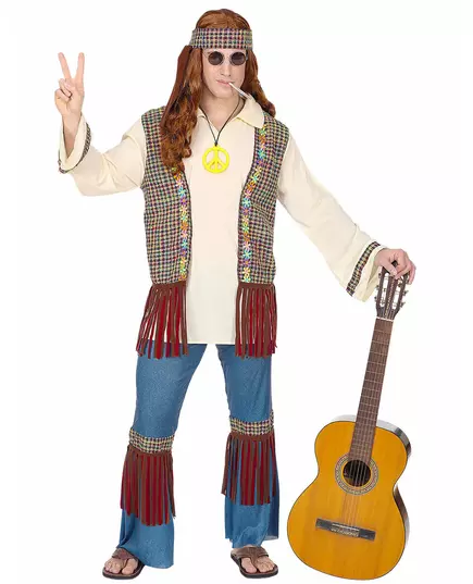 Hippie-fredskostyme for menn