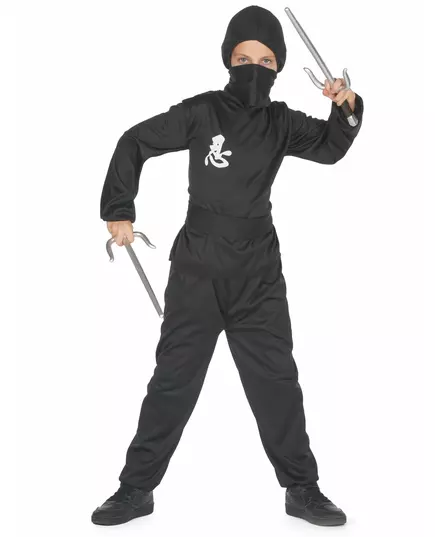 Ninja-kommandokostyme til gutter, Størrelse: 4–6 år (110–120 cm)