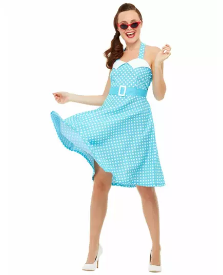 Women's retro blue pin-up costume