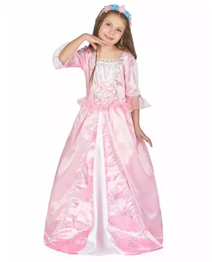 Prinsessekostyme med blomsterkrone til jenter, Størrelse: 4–6 år (110–120 cm)