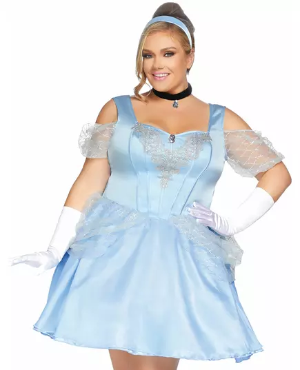 Plus size blue princess costume for women, Size: X-Large/XX-Large (48-52)