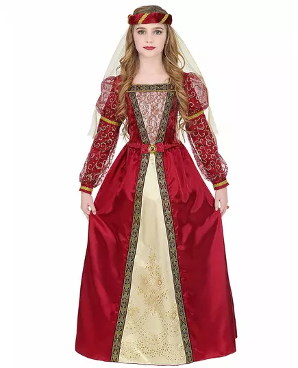 Royal medieval princess costume for girls, Size: 8-10 years (140 cm)