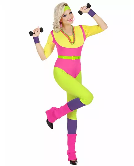 80s aerobics teacher costume for women, Size: X-Small