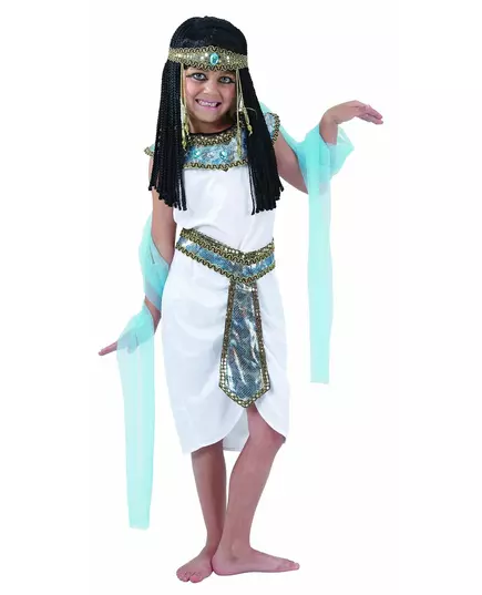 Dronningen av Egypt-kostyme til jenter, Størrelse: 4–6 år (110–120 cm)