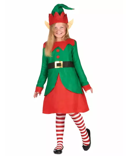 Girls' Christmas elf dress costume, Size: 4-6 years (S)