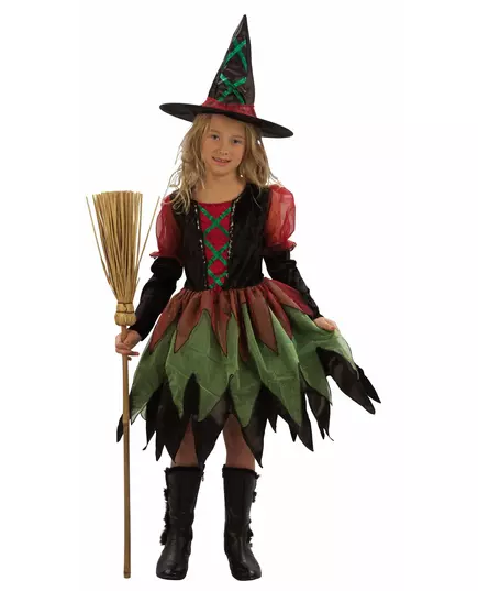 Halloween girl's woodland witch costume, Size: 4-6 years (110-120 cm)