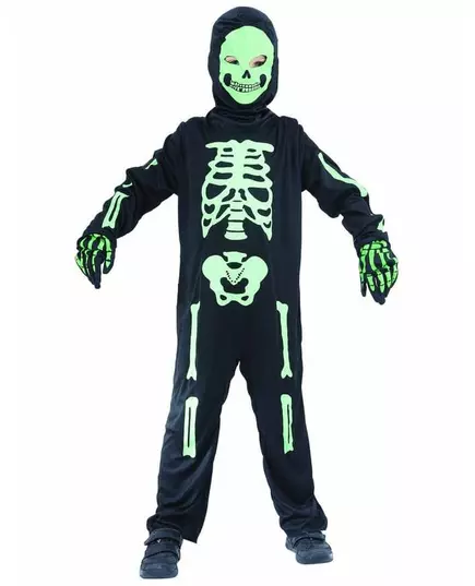 Green Skeleton Costume for Kids, Size: 4-6 years (110-120 cm)