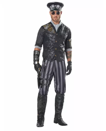 Steampunk kapteinkostyme for menn, Størrelse: Large