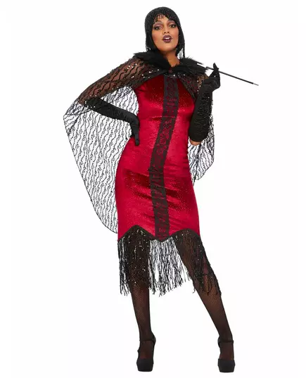 Women's cabaret vampire costume, Size: Large