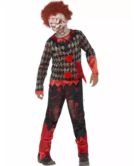 Barnas zombieklovn Halloween-kostyme, Størrelse: 7–9 år (130/143 cm)