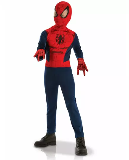 Klassisk Spiderman-sett med guttehansker, Størrelse: 3–4 år (90–104 cm)