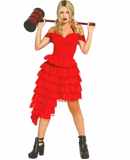Crazy Harlequin Teenage Red Dress