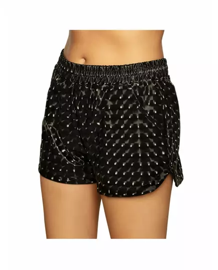Women's shiny black sporty shorts