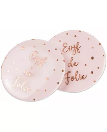 8 Crazy EVJF Badges in rose gold gilding 5 cm