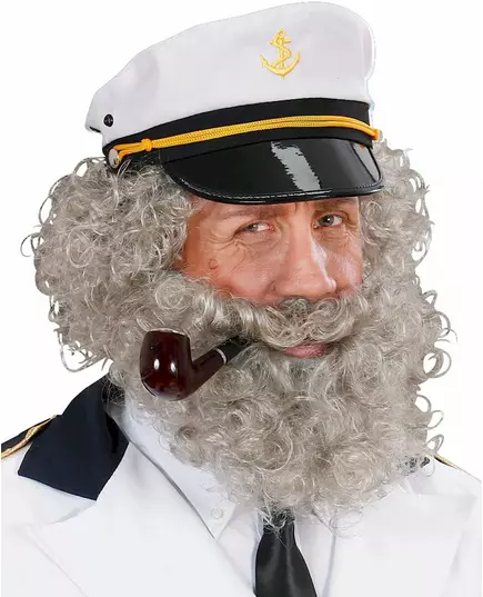 Sailor man's beard and mustache