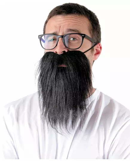 Voksen svart hipsterskjegg