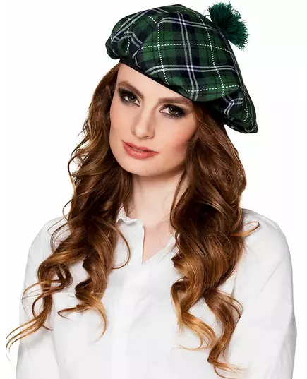 Adult green Scottish beret