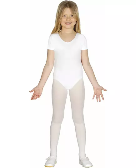 Hvit kortermet barnebody, Størrelse: 3–4 år (95–105 cm)