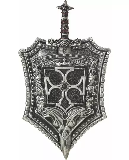 Adult Crusader Knight Plastic Shield and Sword