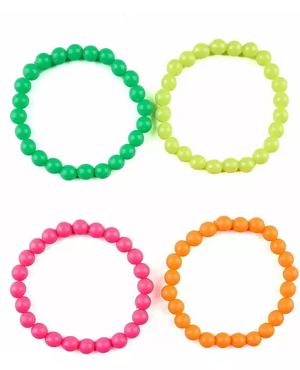 Sett med 4 flerfargede armbånd for voksne