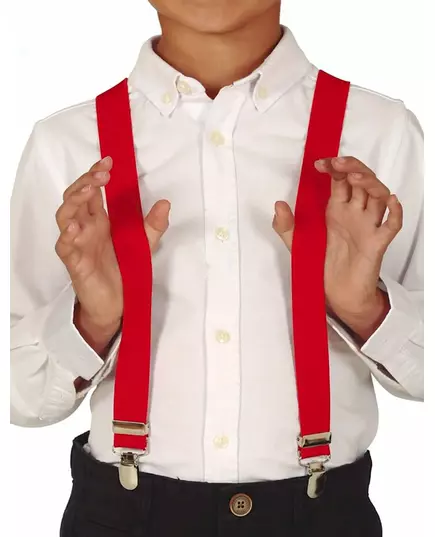 Children's red suspenders