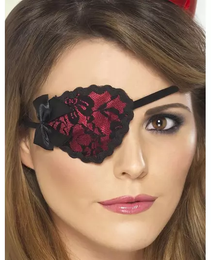 Women's red lace eye patch