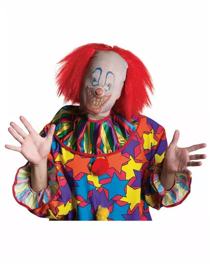 Voksen Halloween-klovnehette med hår