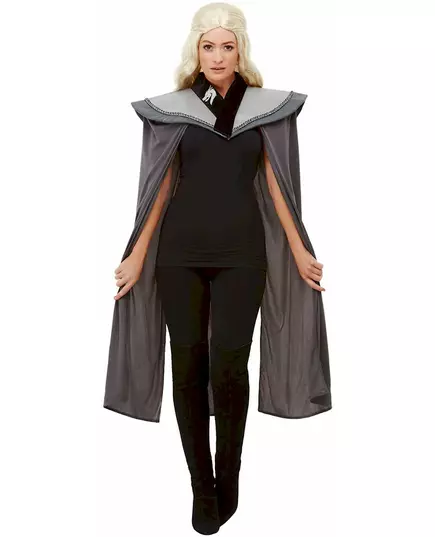 Women's gray medieval cape